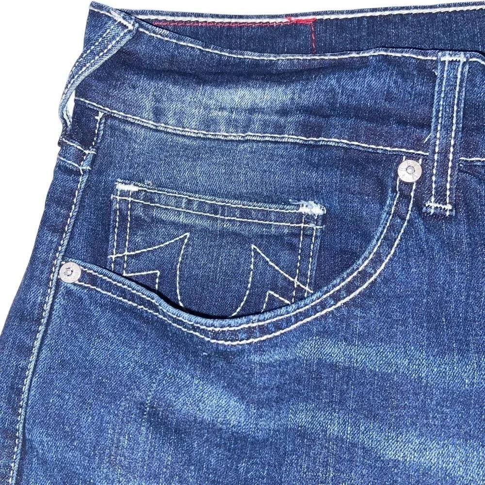 True Religion Ricky Relaxed Straight Jeans Dark Hibernation Wash Size 36x34 NEW
